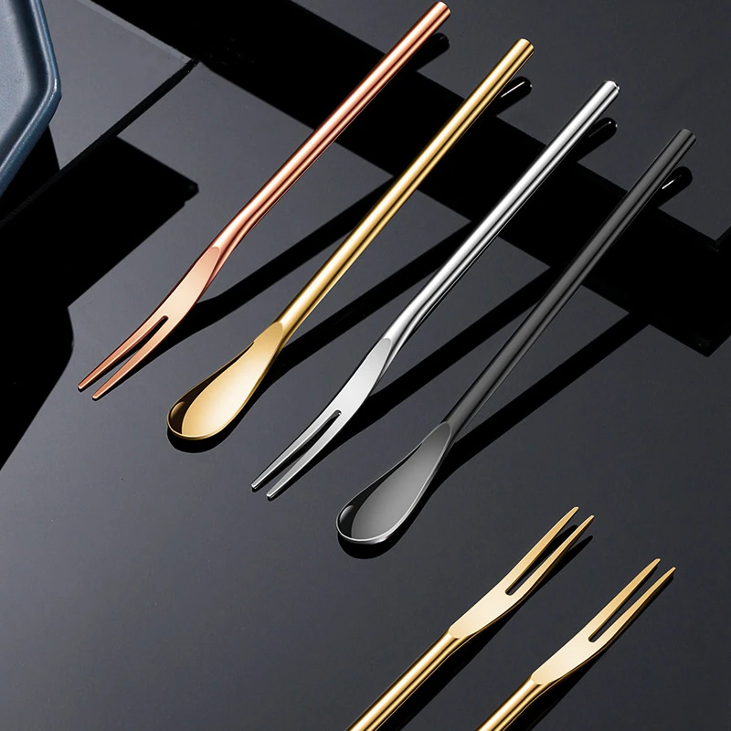 Thicken Handle Fruit Fork Stainless Steel Dessert Spoon Multi-color Tableware Wedding Travel Teaspoon Cutlery Kitchen Utensils
Thicken Handle Fruit Fork Stainless Steel Dessert Spoon Multi-color Tableware Wedding Travel Teaspoon Cutlery Kitchen Utensils