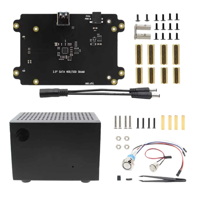 Storage Module For Jetson Nano Storage Development Board+Metal Case For 2.5 Inche SATA SSD/HDD T300 V1.1 Expansion Board
Storage Module For Jetson Nano Storage Development Board+Metal Case For 2.5 Inche SATA SSD/HDD T300 V1.1 Expansion Board