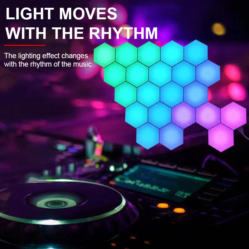 RGB Hexagon Light APP Remote Control LED Indoor Wall Lights Touch Sensing Color Night Light Computer Room Bedroom Bedside Decor
RGB Hexagon Light APP Remote Control LED Indoor Wall Lights Touch Sensing Color Night Light Computer Room Bedroom Bedside Decor