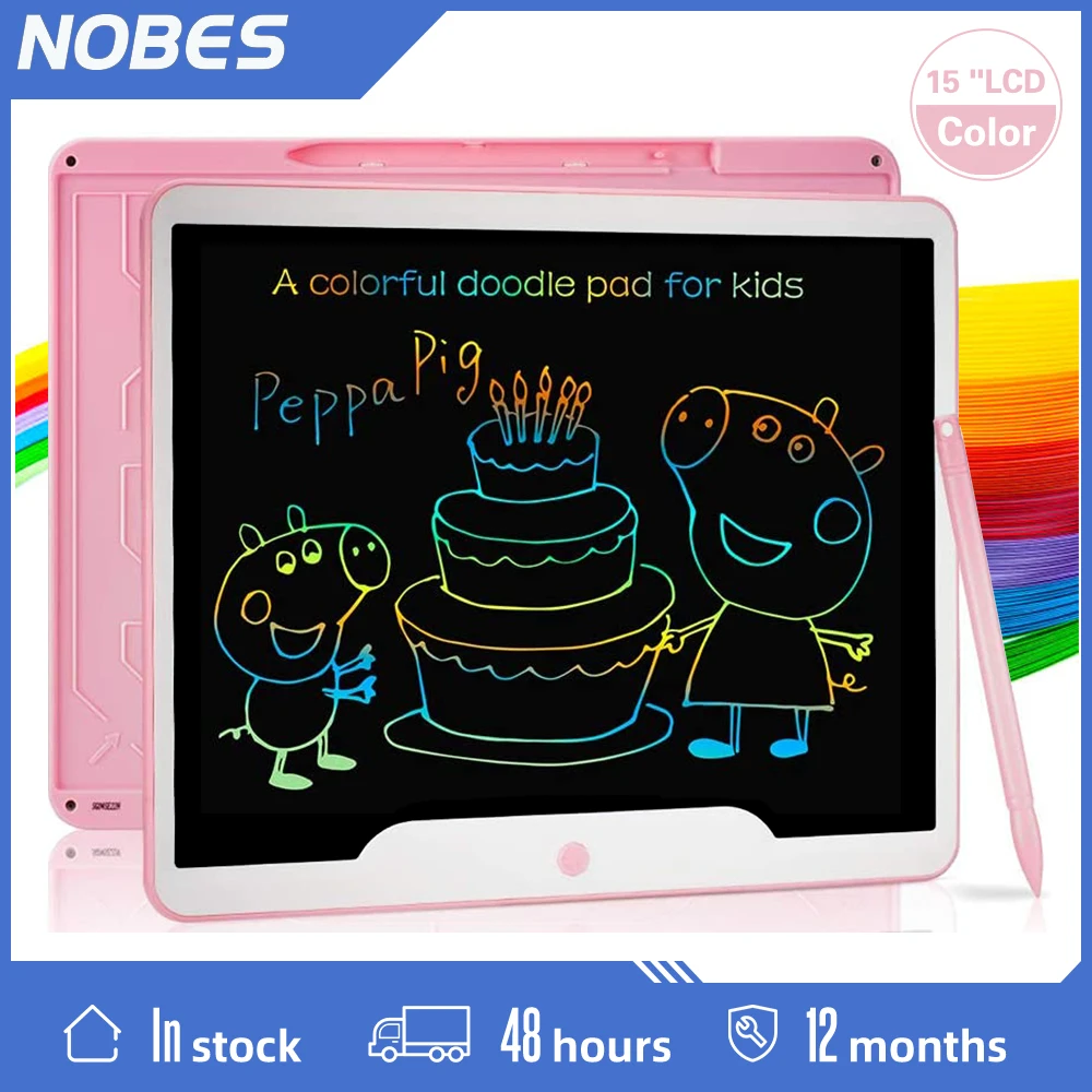 2022 NOBES New Pink Case 15 Inch LCD Writing Tablet Memo Pad Color Drawing Board Office Study Children Gift
2022 NOBES New Pink Case 15 Inch LCD Writing Tablet Memo Pad Color Drawing Board Office Study Children Gift