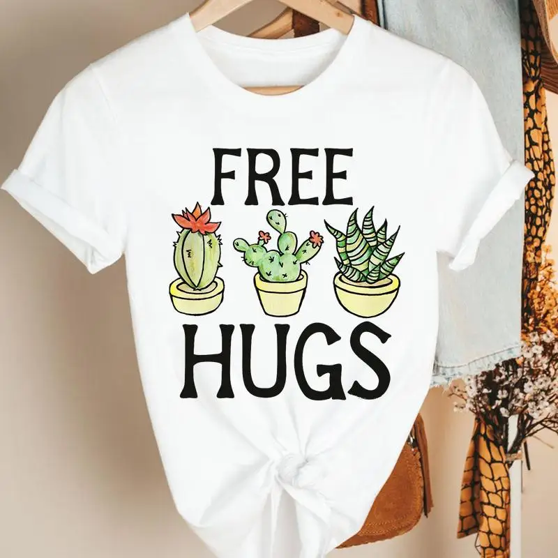 Women Cactus Plant Letter Cute T Tee Fashion Tshirt Clothes Female Short Sleeve Lady Top Casual Print Cartoon Graphic T-shirt
Women Cactus Plant Letter Cute T Tee Fashion Tshirt Clothes Female Short Sleeve Lady Top Casual Print Cartoon Graphic T-shirt