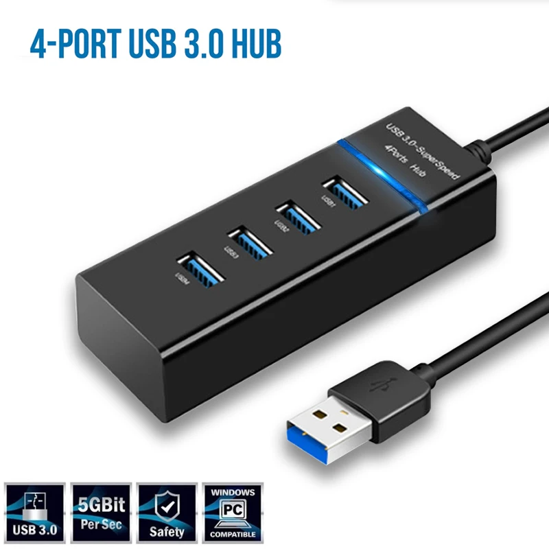 4 Ports USB 2.0 3.0 HUB Splitter High Speed Multi Splitter USB Adapter Expander Cable for Desktop PC Laptop Adapter USB HUB
4 Ports USB 2.0 3.0 HUB Splitter High Speed Multi Splitter USB Adapter Expander Cable for Desktop PC Laptop Adapter USB HUB