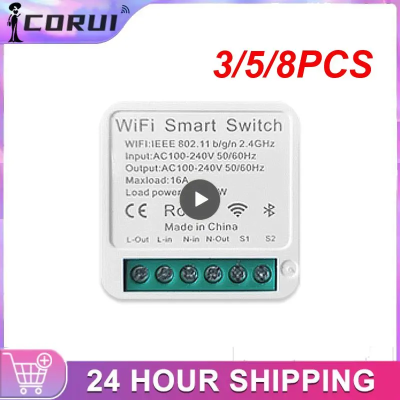 3/5/8PCS Smart Home Automation Wifi Wireless Switch Voice Control Smart Breaker Supporte 2-way Control Remote Control 
3/5/8PCS Smart Home Automation Wifi Wireless Switch Voice Control Smart Breaker Supporte 2-way Control Remote Control