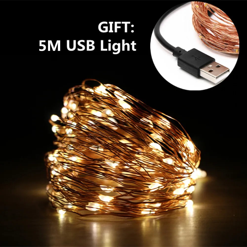 LED Copper String Lights 20m USB wih 5m USB(Gift) Halloween Decorations for Home Fairy Garden Christmas Light
LED Copper String Lights 20m USB wih 5m USB(Gift) Halloween Decorations for Home Fairy Garden Christmas Light