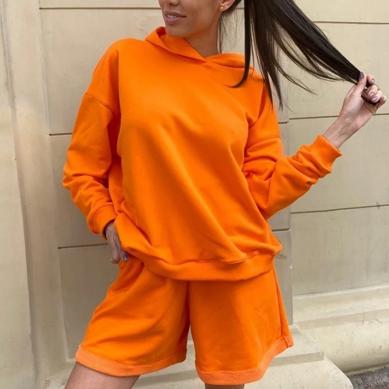 Fashion Pullover Sweatshirt and Short Pants Suits Autumn Casual Long Sleeve Loose Outfits Women Elegant Tracksuit Solid 2Pc Sets
Fashion Pullover Sweatshirt and Short Pants Suits Autumn Casual Long Sleeve Loose Outfits Women Elegant Tracksuit Solid 2Pc Sets