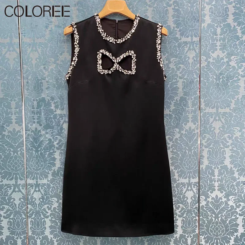 Luxury Diamonds Bow A-line Mini Black Party Dress Women 2022 Summerdesigners A-line Mini Dresses Korean Fashion Streetwear 
Luxury Diamonds Bow A-line Mini Black Party Dress Women 2022 Summerdesigners A-line Mini Dresses Korean Fashion Streetwear