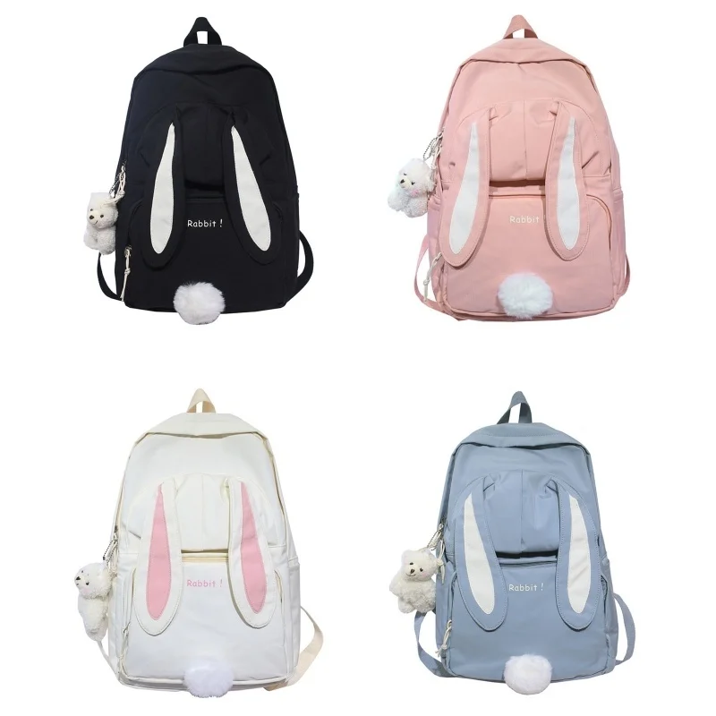 Cute Rabbit Ear Backpack for Teen Girls School Backpack Female Large Capacity Kawaii School Daypack Nylon Casual Student Bookbag
Cute Rabbit Ear Backpack for Teen Girls School Backpack Female Large Capacity Kawaii School Daypack Nylon Casual Student Bookbag