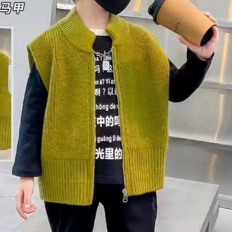Children Clothing Spring Autumn New Fashionable Korean Style Knitted Vest Solid Color Casual Simple Waistcoat Sweet Clothes Kids
Children Clothing Spring Autumn New Fashionable Korean Style Knitted Vest Solid Color Casual Simple Waistcoat Sweet Clothes Kids