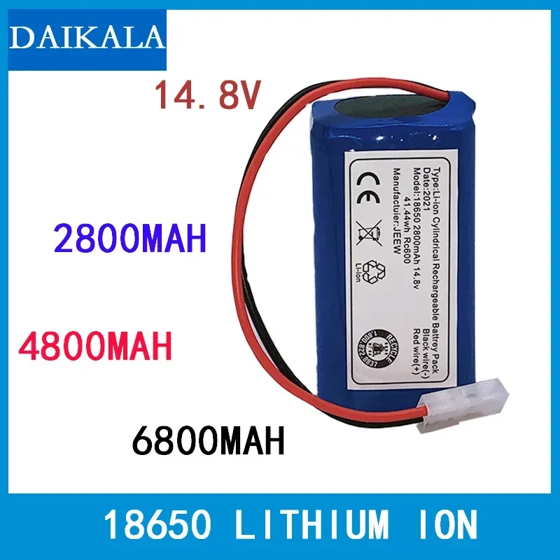Vacuum Cleaner Battery 14.8V 2800Mah 4800Mah 6800Mah 4S1P 18650 Lithium Ion Robot Vacuum Lithium Cleaner Battery Backup Battery
Vacuum Cleaner Battery 14.8V 2800Mah 4800Mah 6800Mah 4S1P 18650 Lithium Ion Robot Vacuum Lithium Cleaner Battery Backup Battery