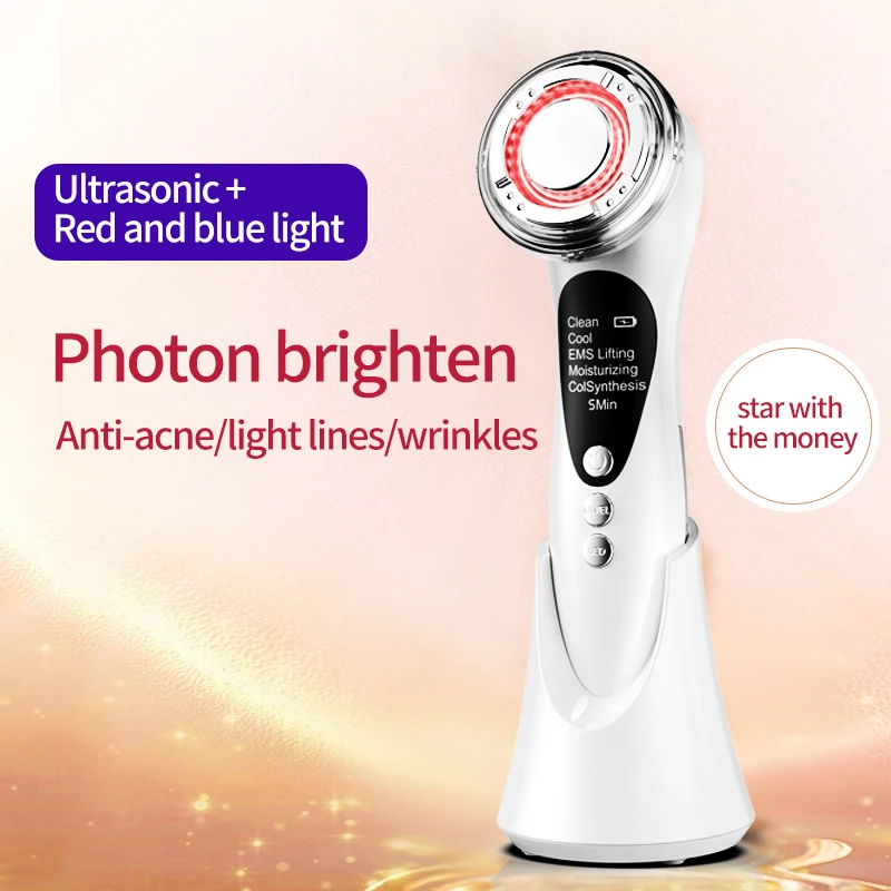 Skin Care Beauty Device EMS Facial Massager LED light therapy Sonic Vibration Wrinkle Removal Skin Tightening Hot Cool Treatment
Skin Care Beauty Device EMS Facial Massager LED light therapy Sonic Vibration Wrinkle Removal Skin Tightening Hot Cool Treatment