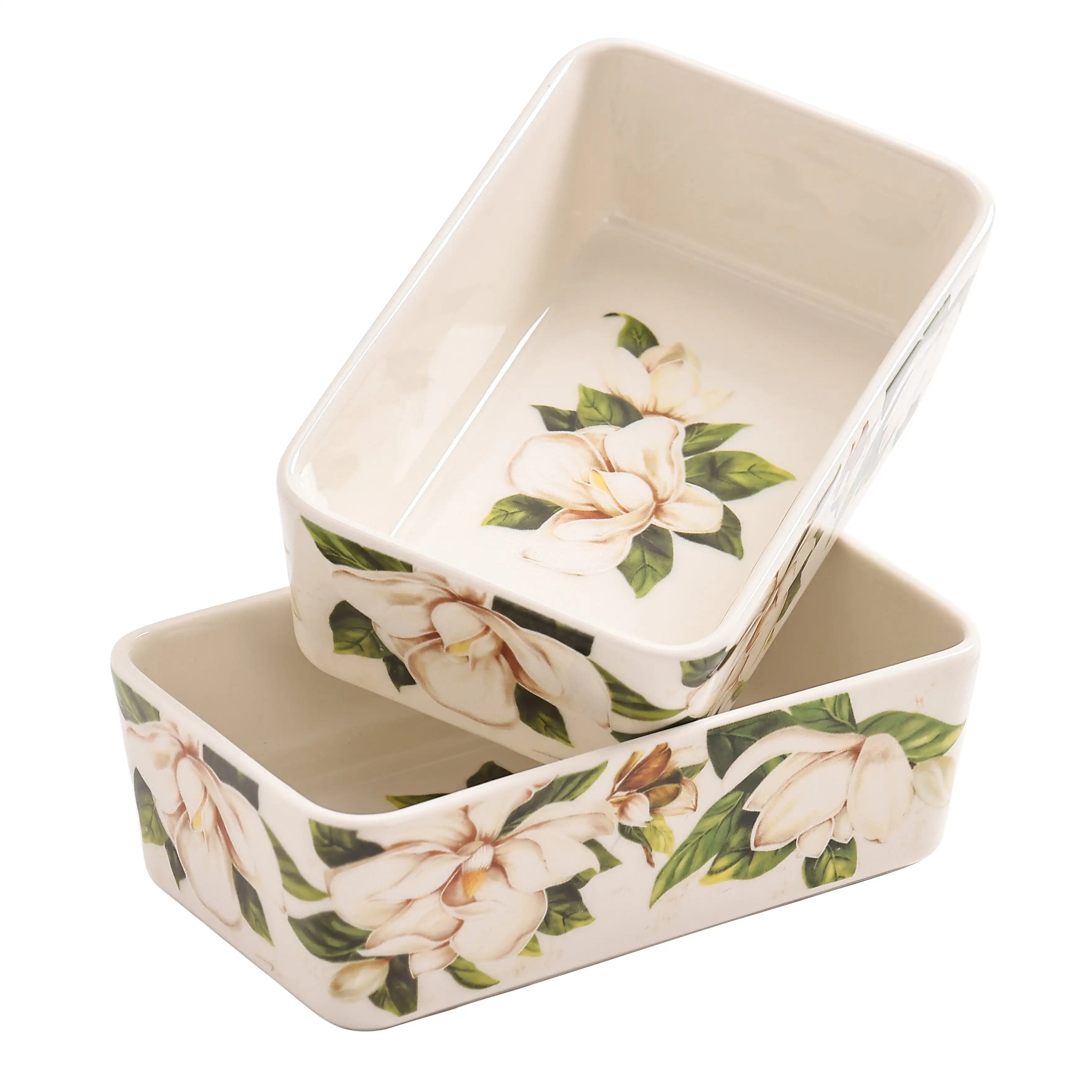 Bico Magnolia Floral Stoneware Small Baking Dish Set, Set of 2, Lasagna Pan, Rectangular Baking Pan, Casserole Dish, Microwave,
Bico Magnolia Floral Stoneware Small Baking Dish Set, Set of 2, Lasagna Pan, Rectangular Baking Pan, Casserole Dish, Microwave,