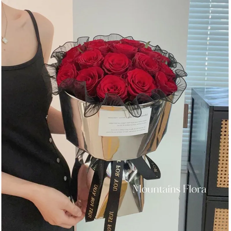 25pcs Flower Wrapping Paper New Metallic Aluminized Art Paper Reflective Silver Wrapped Glass Mirror Paper Wrapping Paper
25pcs Flower Wrapping Paper New Metallic Aluminized Art Paper Reflective Silver Wrapped Glass Mirror Paper Wrapping Paper