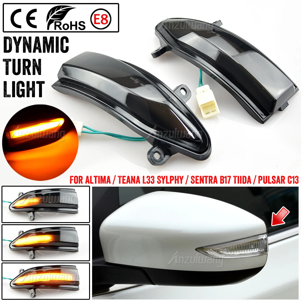 Dynamic Turn Signal Light For Nissan Altima Teana 13-18 Sylphy Sentra Pulsar Tiida LED Blinker Sequential Side Mirror Indicator
Dynamic Turn Signal Light For Nissan Altima Teana 13-18 Sylphy Sentra Pulsar Tiida LED Blinker Sequential Side Mirror Indicator