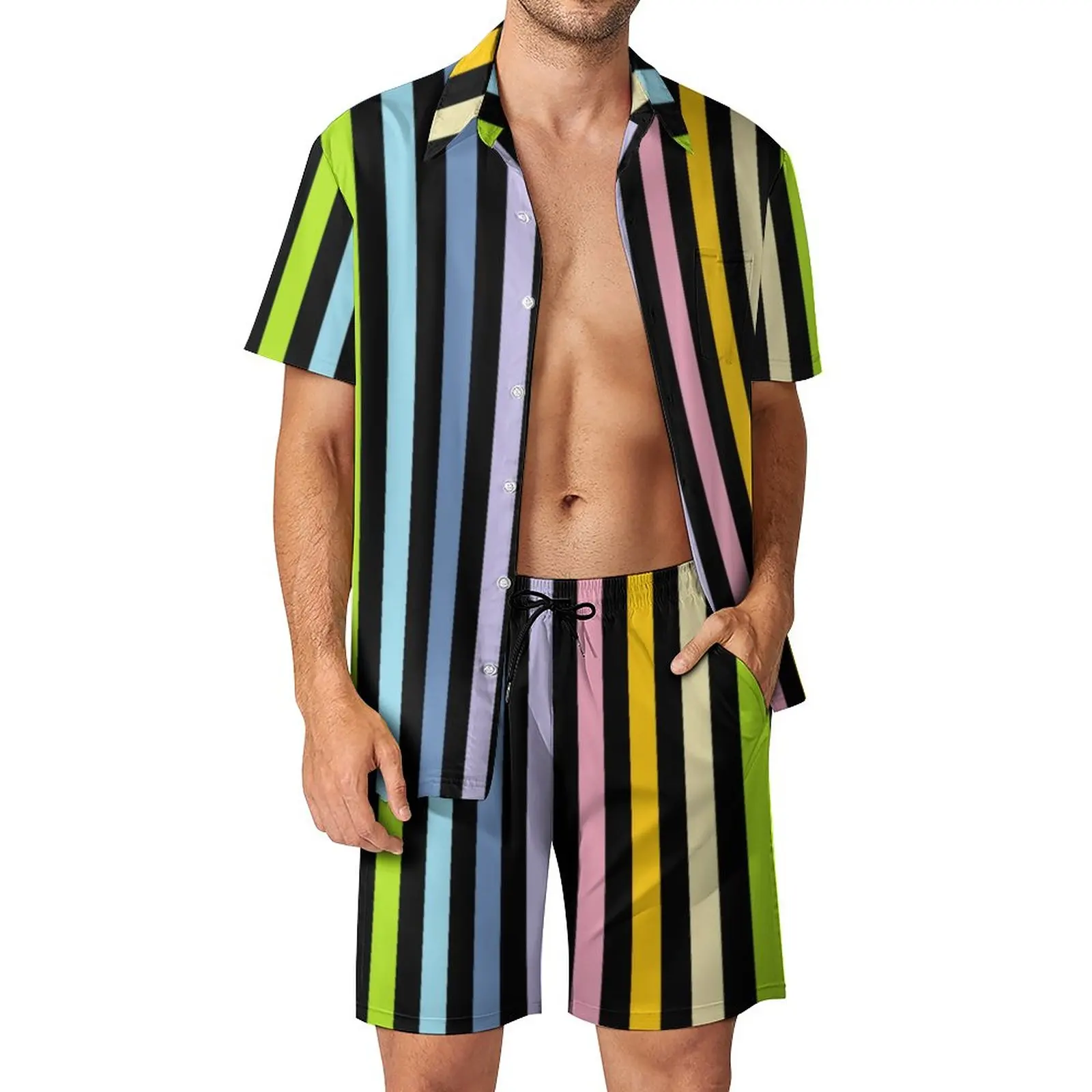 Black Striped Men Sets Vertical Rainbow Print Casual Shorts Beach Shirt Set Trendy Design Suit Short Sleeve Oversize Clothes
Black Striped Men Sets Vertical Rainbow Print Casual Shorts Beach Shirt Set Trendy Design Suit Short Sleeve Oversize Clothes