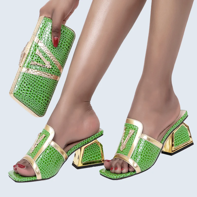 Summer Italy Latest Design Nigeria African Crystal Style Elegant Party Wedding Ladies Shoes Bag Set
Summer Italy Latest Design Nigeria African Crystal Style Elegant Party Wedding Ladies Shoes Bag Set