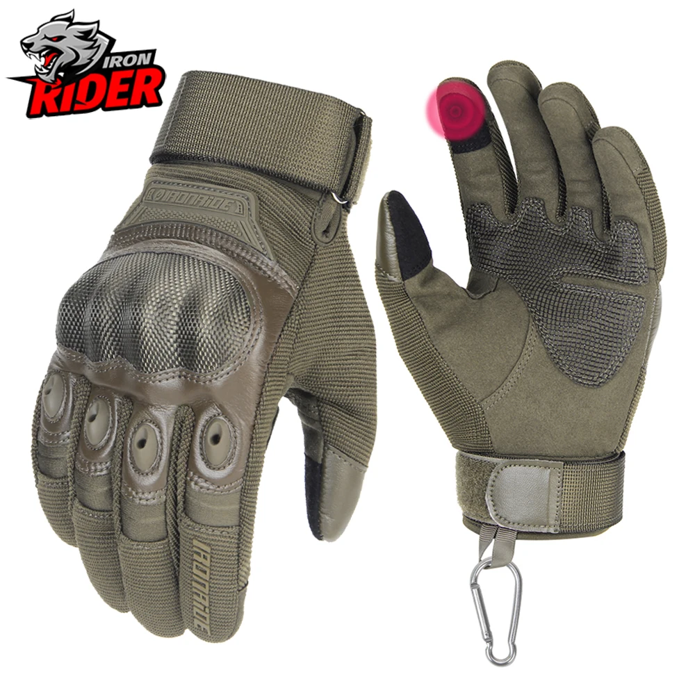 

Touchscreen Leather Motorcycle Gloves Motocross Moto Motorbike Pit Biker Enduro Protective Gear Racing Full Finger Glove Men