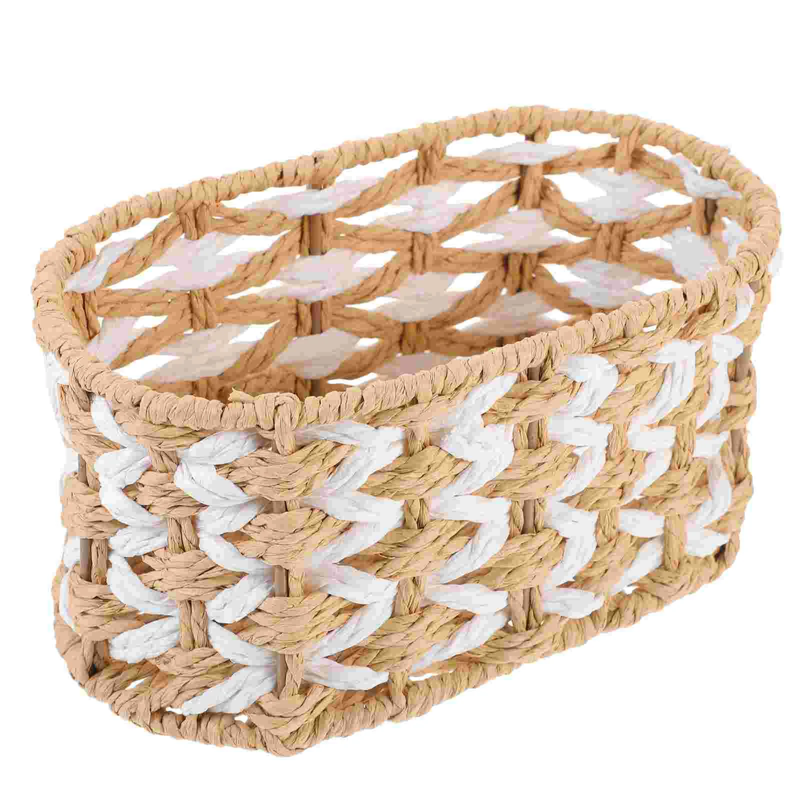 Storage Basket Clothing Woven Table Grocery Household Goods Sundries Paper Durable Bin
Storage Basket Clothing Woven Table Grocery Household Goods Sundries Paper Durable Bin