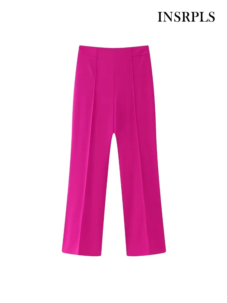 INSRPLS Women Fashion Flowing Full Length Straight Pants Vintage High Waist Side Zipper Female Trousers Mujer
INSRPLS Women Fashion Flowing Full Length Straight Pants Vintage High Waist Side Zipper Female Trousers Mujer