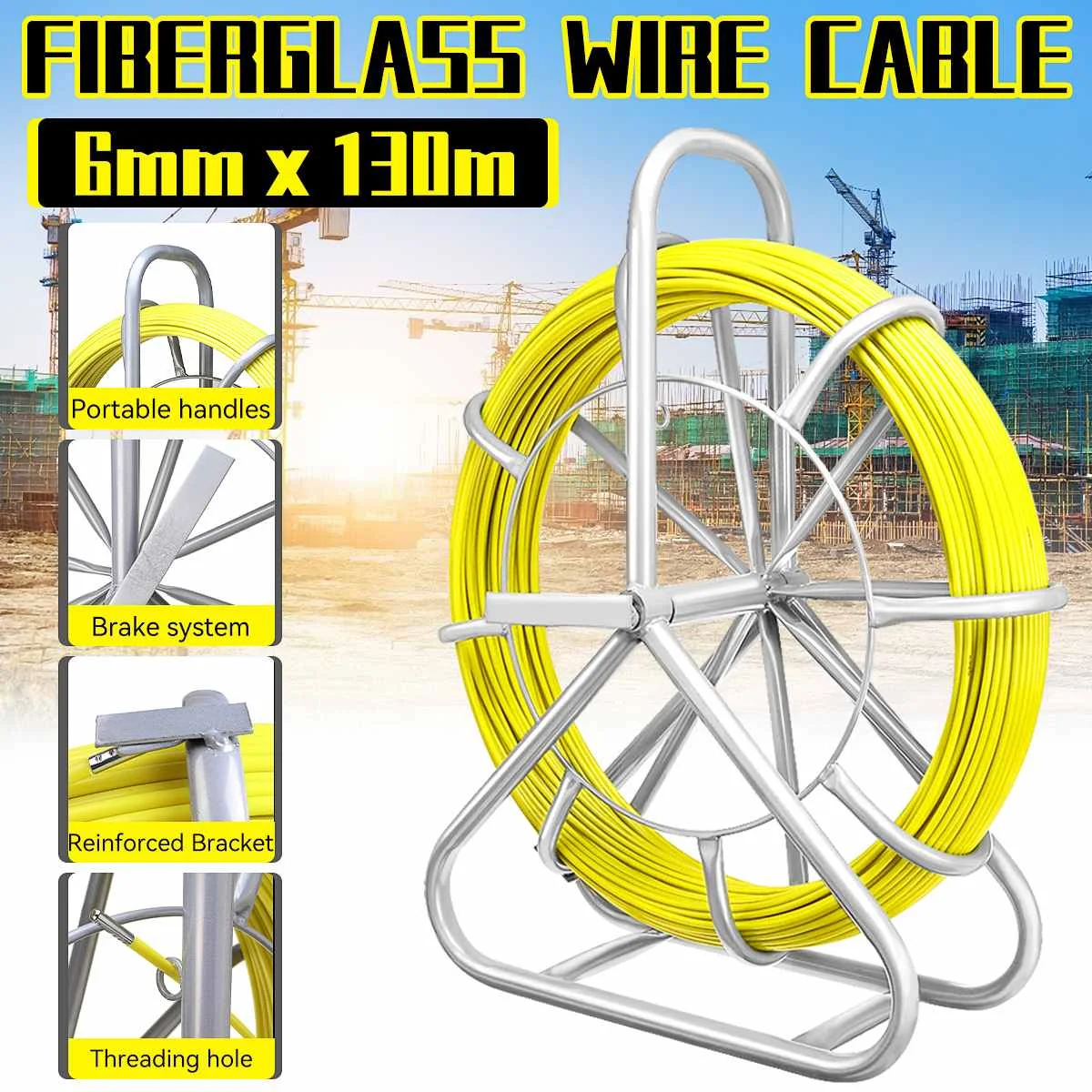 70/100/130 м Стекловолоконный проводной кабель ходовой шток змеи рыба лента руля гибкий свинцовый Электрический провод устройство для удаления... 
70/100/130 м Стекловолоконный проводной кабель ходовой шток змеи рыба лента руля гибкий свинцовый Электрический провод устройство для удаления...