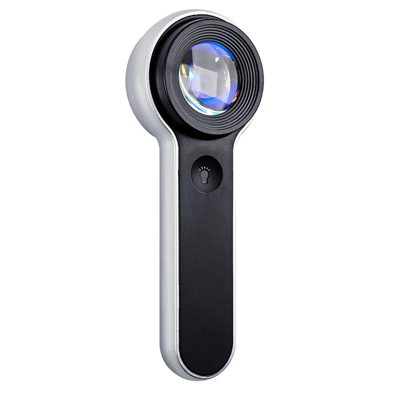 White And Purple Magnifying Glass 60 Times HD Portable For Jewelry Reading With LED Light
White And Purple Magnifying Glass 60 Times HD Portable For Jewelry Reading With LED Light