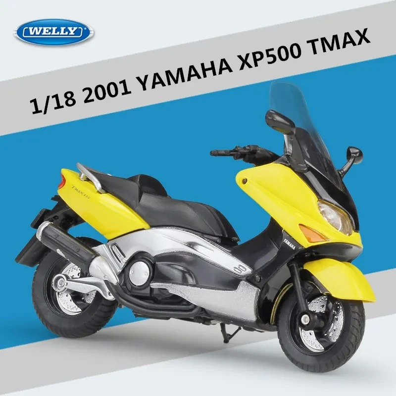 

Модель мотоцикла WELLY 1:18 YAMAHA XP500 TMAX из сплава, литая металлическая уличная Модель гоночного мотоцикла, коллекционная имитация игрушек для детей
