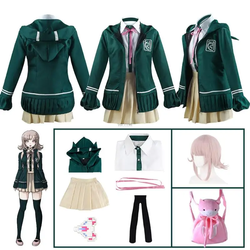 Anime Danganronpa Nanami ChiaKi Cosplay Costume Nanami ChiaKi Wig High School Students Full Costume Uniform Jacket Short Skirt
Anime Danganronpa Nanami ChiaKi Cosplay Costume Nanami ChiaKi Wig High School Students Full Costume Uniform Jacket Short Skirt