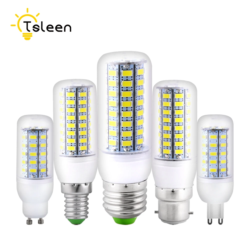 

220V GU10 LED Home Lights Bombillas Lamparas E14 LED Bulb LED Candle E27 Corn Lamp 5730SMD Replace 7W 12W 15W 18W 20W 25W Bulb
