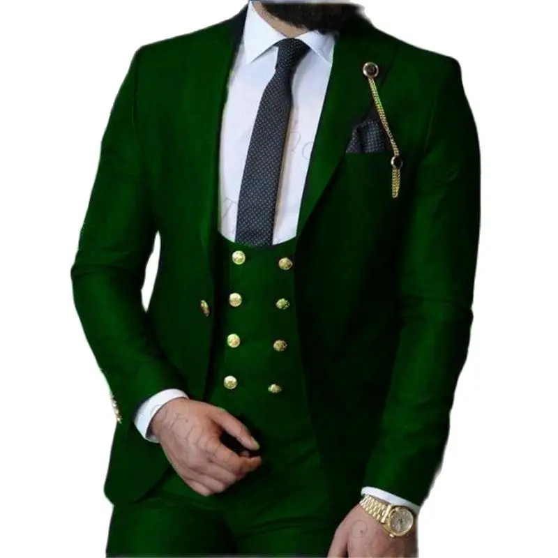Busness Men's Suits Peaked Lapel Tuxedo Groomsmen Suits Custom Made Elegant Formal Wedding Blazer Suit (Jacket+Vest+Pants)
Busness Men's Suits Peaked Lapel Tuxedo Groomsmen Suits Custom Made Elegant Formal Wedding Blazer Suit (Jacket+Vest+Pants)