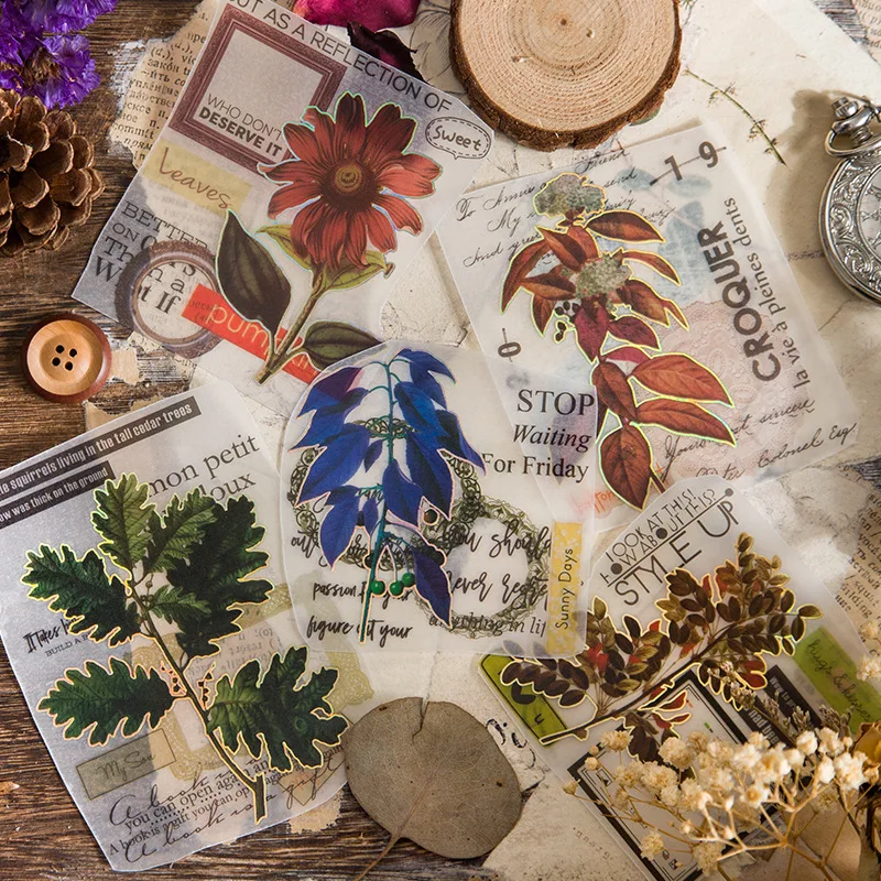 3pcs Vintage Sulfuric Acid Paper Plant Flower Brozning Decorative Sticker Diary Decals Scrapbooking Stationery Craft Material
3pcs Vintage Sulfuric Acid Paper Plant Flower Brozning Decorative Sticker Diary Decals Scrapbooking Stationery Craft Material
