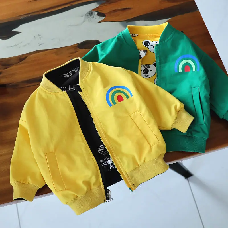Children's Jacket Spring and Autumn Coat Boys Baby Double-sided Jacket Fashion Casual Baseball Uniform Korean Top
Children's Jacket Spring and Autumn Coat Boys Baby Double-sided Jacket Fashion Casual Baseball Uniform Korean Top