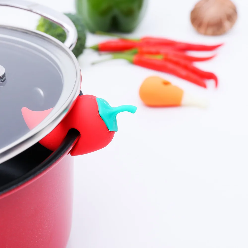 Spill-proof Pot Lid Rack Red Pepper Shape Silicone Heat-resisting Overflow Stoppers Pot Cover Lifter Durable Kitchen Tool
Spill-proof Pot Lid Rack Red Pepper Shape Silicone Heat-resisting Overflow Stoppers Pot Cover Lifter Durable Kitchen Tool