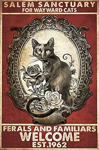 Salem Sanctuary for Wayward Cats Halloween Iron Painting Tin Sign Bar Pub Garage Diner Cafe Home Wall Decor Home Decor Art 
Salem Sanctuary for Wayward Cats Halloween Iron Painting Tin Sign Bar Pub Garage Diner Cafe Home Wall Decor Home Decor Art
