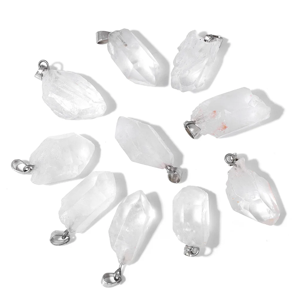 Natural Stone White Crystals Stone Pendant Irregular Raw Clear Quartzs Pendant Accessories for Jewelry Making Bracelet Necklaces
Natural Stone White Crystals Stone Pendant Irregular Raw Clear Quartzs Pendant Accessories for Jewelry Making Bracelet Necklaces