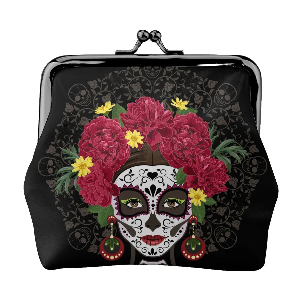 Women's Wallet Short Coin Purse Wallets For Woman Card Holder Santa Muerte In A Wreath
Women's Wallet Short Coin Purse Wallets For Woman Card Holder Santa Muerte In A Wreath