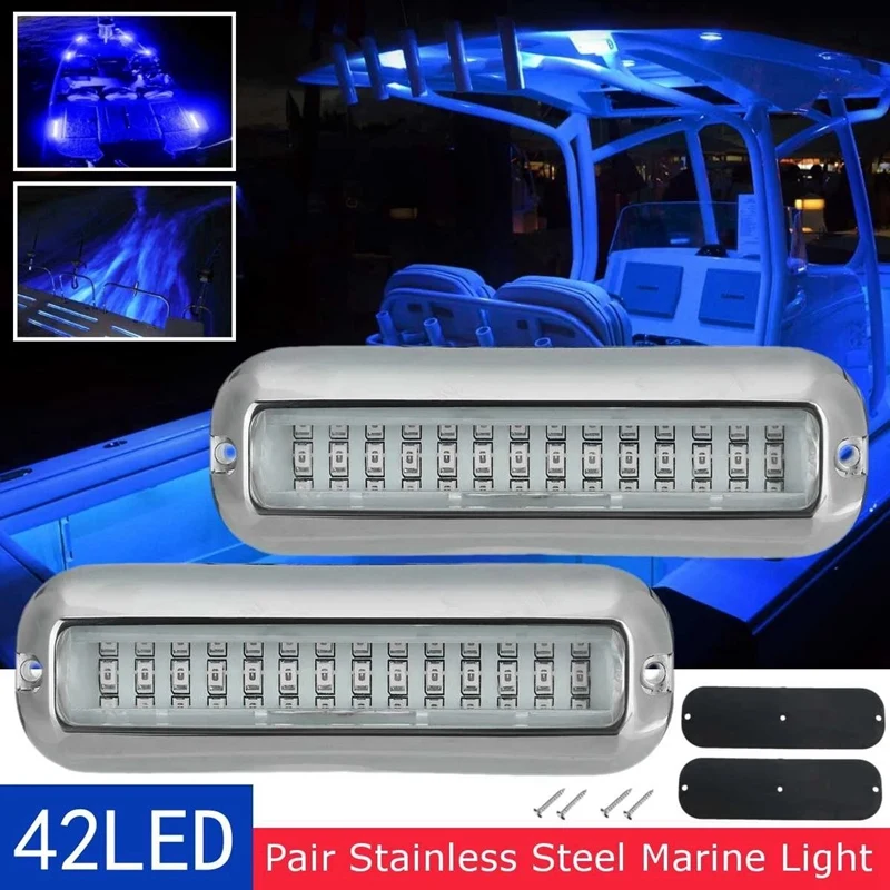 2PCS 42 LED Underwater Fishing Light 12V Boat Transom Night Light Water Landscape Lighting for Marine Boat Accessories
2PCS 42 LED Underwater Fishing Light 12V Boat Transom Night Light Water Landscape Lighting for Marine Boat Accessories