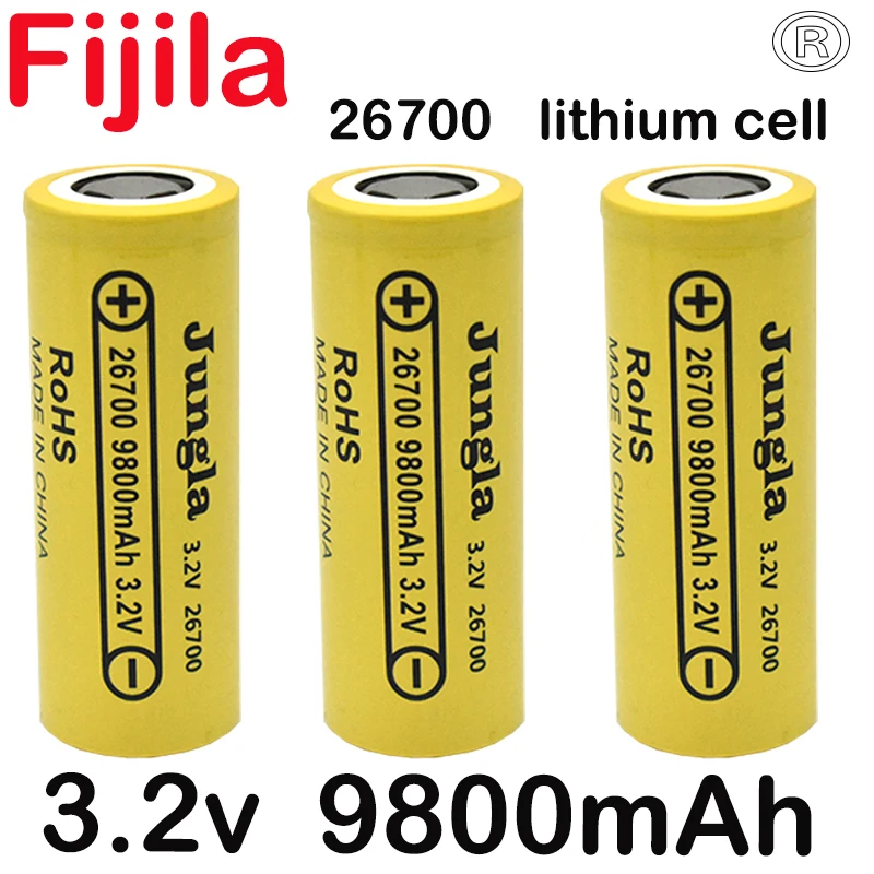 3.2V 26700 9800mAh LiFePO4 Battery 3C Continuous Discharge Maximum 5C High Power Battery for Electric Car Scooter Energy Storage
3.2V 26700 9800mAh LiFePO4 Battery 3C Continuous Discharge Maximum 5C High Power Battery for Electric Car Scooter Energy Storage
