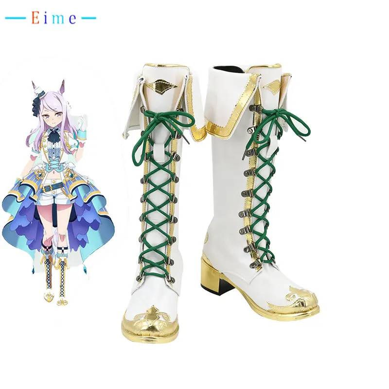 

Game Umamusume: Pretty Derby Mejiro McQueen Cosplay Shoes PU Leather Shoes Halloween Carnival Boots Prop Custom Made