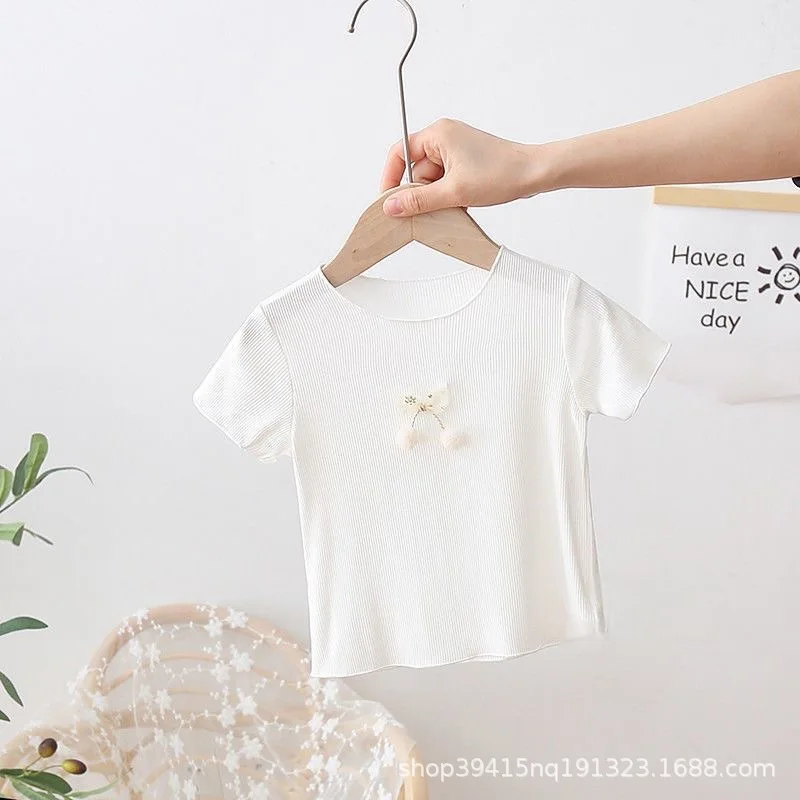 2-7T Toddler Kid Baby Girls Clothes Summer Cotton T Shirt Short Sleeve Soild Color tshirt Children Top Infant
2-7T Toddler Kid Baby Girls Clothes Summer Cotton T Shirt Short Sleeve Soild Color tshirt Children Top Infant