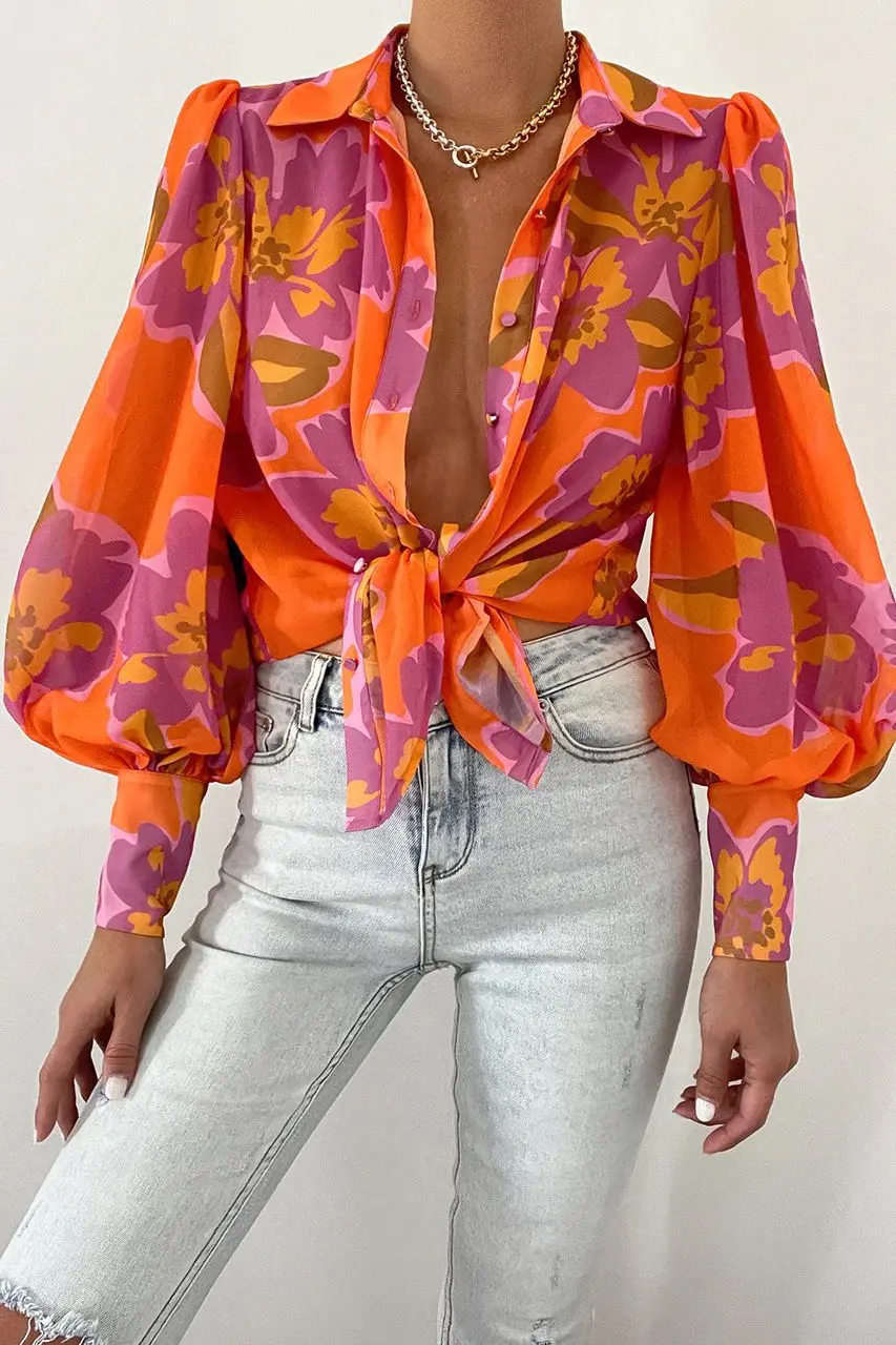 Elegant Women Shirt Flower Fashion Top 2022 Summer Long Sleeve Cardigan Lantern Sleeve Commuter Blouse
Elegant Women Shirt Flower Fashion Top 2022 Summer Long Sleeve Cardigan Lantern Sleeve Commuter Blouse