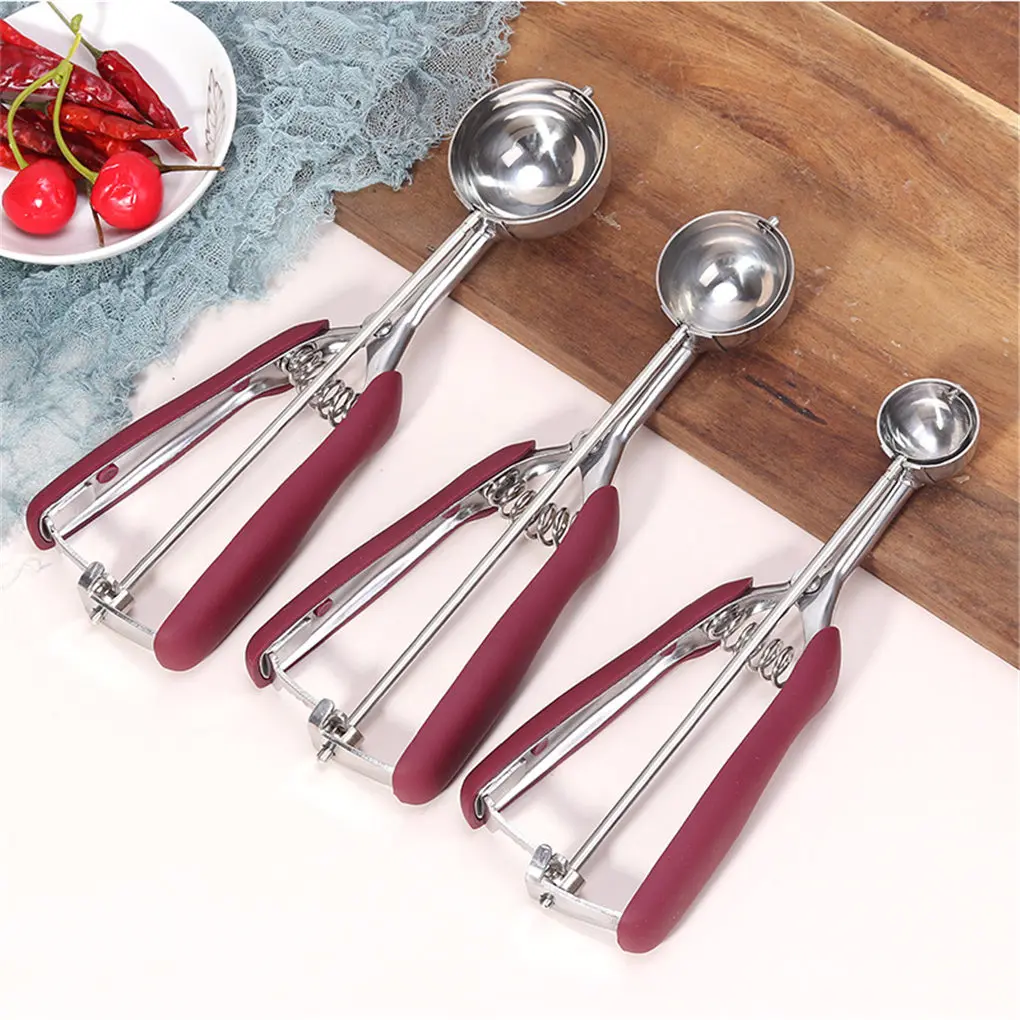 Ice Cream Scoop Stainless Steel Cookie Dough Spoon Fruit Potato Watermelon Digging Ball Spring Handle Scoop Kitchen Accessories
Ice Cream Scoop Stainless Steel Cookie Dough Spoon Fruit Potato Watermelon Digging Ball Spring Handle Scoop Kitchen Accessories