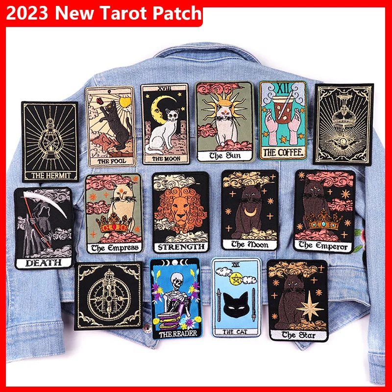 New 2023 Tarot/Embroidery Patch Punk/Cat Patch Iron On Patches For Clothing Tarot Embroidered Patches On Clothes Jackets DIY
New 2023 Tarot/Embroidery Patch Punk/Cat Patch Iron On Patches For Clothing Tarot Embroidered Patches On Clothes Jackets DIY