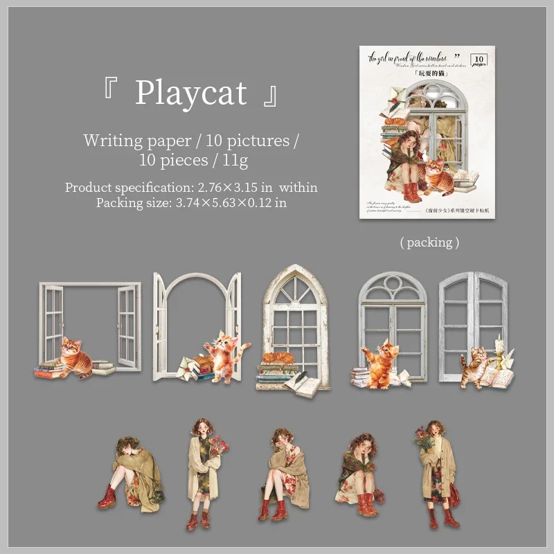 JIANWU Girl At The Window Series винтажный персонаж с полым окном пейзажный материал наклейка для коллажа креативный журнал канцелярские принадлежности
JIANWU Girl At The Window Series винтажный персонаж с полым окном пейзажный материал наклейка для коллажа креативный журнал канцелярские принадлежности