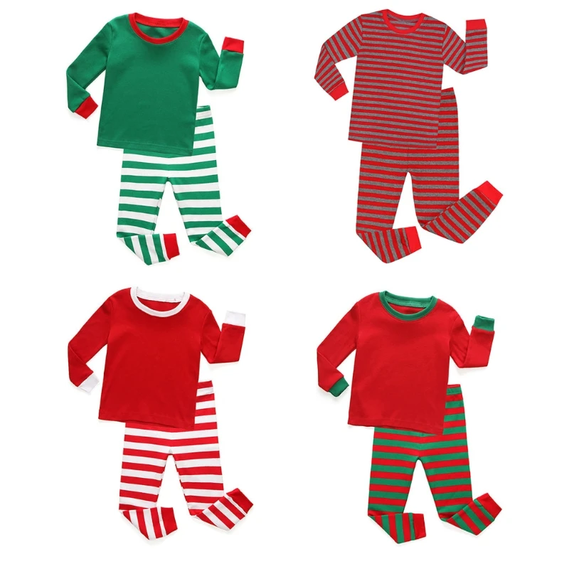 Fashion Christmas Kids Baby Pajamas Set Children Nightwear Xmas Stripes Pjs Sleepwear Long Sleeve Tee Pants Loungewear
Fashion Christmas Kids Baby Pajamas Set Children Nightwear Xmas Stripes Pjs Sleepwear Long Sleeve Tee Pants Loungewear