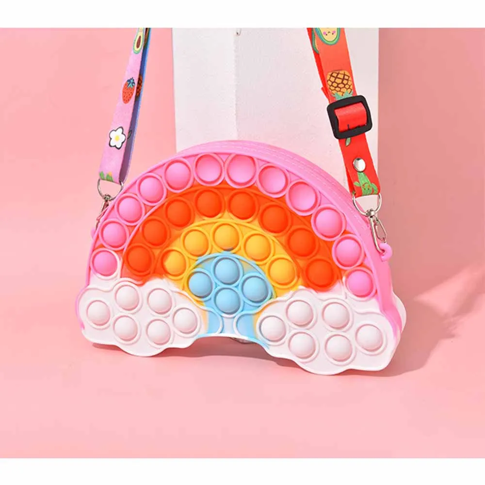 1Pc New Rainbow Silicone Bag Push Bubble Antistress Squeeze Popsits Women Bag Children Anti Stress Spotify Premium Squishy Toy
1Pc New Rainbow Silicone Bag Push Bubble Antistress Squeeze Popsits Women Bag Children Anti Stress Spotify Premium Squishy Toy