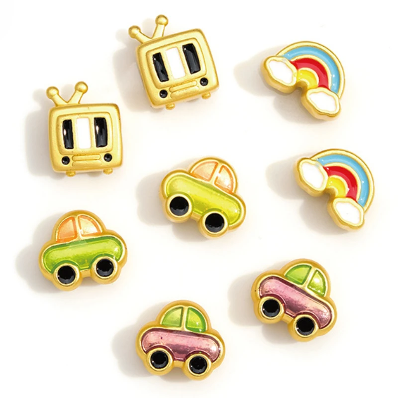 WZNB 8Pcs Car Seed Beads Rainbow Television Slider Spacer Beads For 3.8mm Leather Cord DIY Jewelry Making Accessories
WZNB 8Pcs Car Seed Beads Rainbow Television Slider Spacer Beads For 3.8mm Leather Cord DIY Jewelry Making Accessories