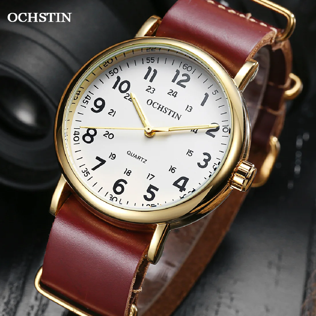 OCHSTIN Men's Quartz Pilot Watch Classic Vintage PU Leather Men WristWatches Waterproof Gold Nylon Strap For Male Clock 2021
OCHSTIN Men's Quartz Pilot Watch Classic Vintage PU Leather Men WristWatches Waterproof Gold Nylon Strap For Male Clock 2021