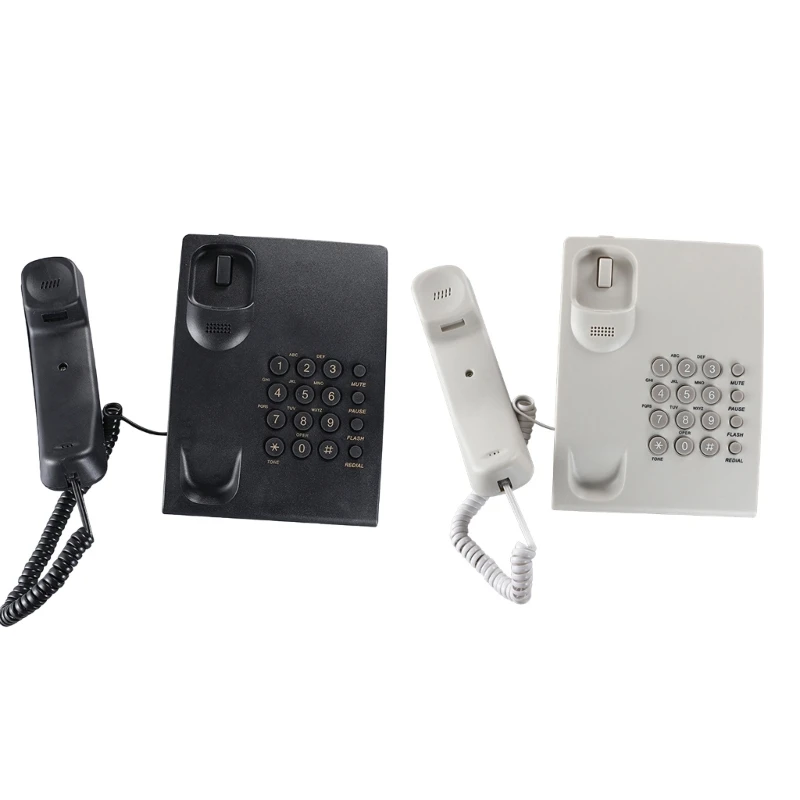 

E5BA Wall-Mounted Caller Telephone Wall Phone Fixed Landline Wall Hanging Telephones for Home and Office Hotel KX-TSB670