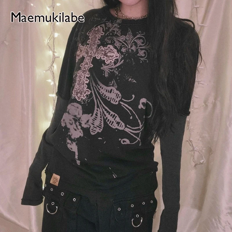 Maemukilabe Y2K Cyber Grunge T Shirt Mall Goth Dark Academia Emo Clothes 00s Retro Graphics Pullovers Tops Vintage Tees Women
Maemukilabe Y2K Cyber Grunge T Shirt Mall Goth Dark Academia Emo Clothes 00s Retro Graphics Pullovers Tops Vintage Tees Women