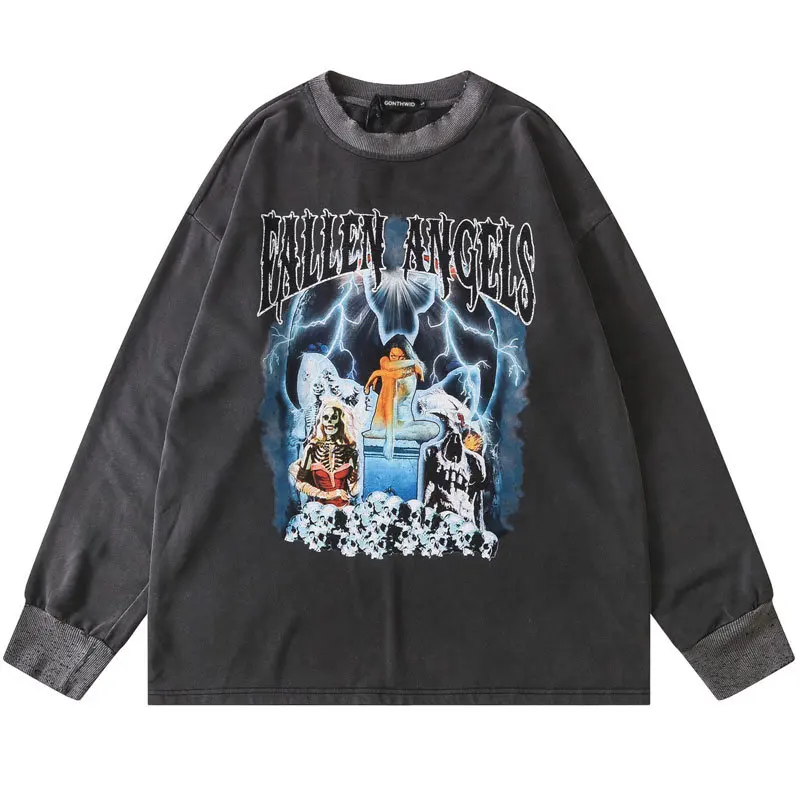 2022 Hip Hop Sweatshirt Streetwear Vintage Skull Skeleton Print Crewneck Casual Loose Cotton Pullover Hoodie Harajuku Punk Goth
2022 Hip Hop Sweatshirt Streetwear Vintage Skull Skeleton Print Crewneck Casual Loose Cotton Pullover Hoodie Harajuku Punk Goth