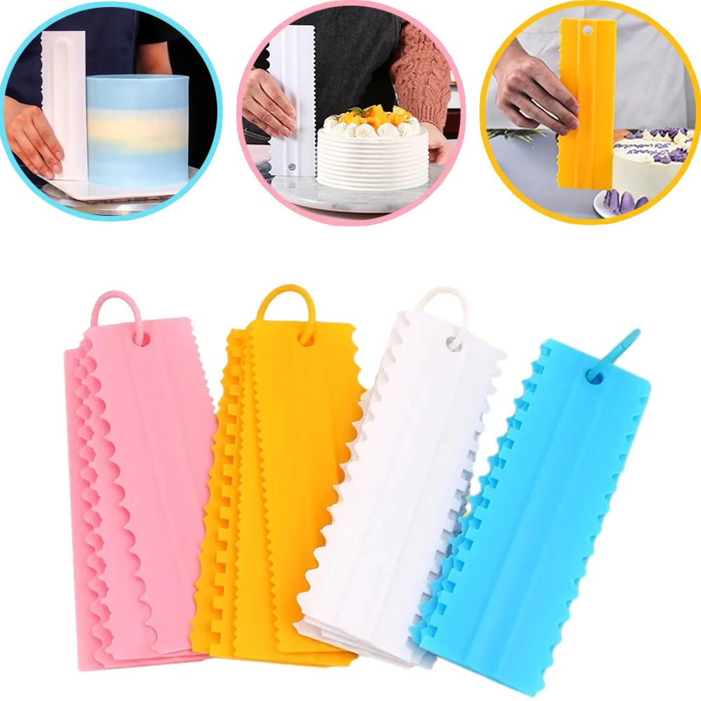 4pcs Double-sided Cake Cream Smoothers With Extended Scraper Serrated Scraper For Household Baking Tools
4pcs Double-sided Cake Cream Smoothers With Extended Scraper Serrated Scraper For Household Baking Tools